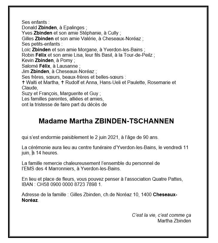 Avis De Deces Pompe Funebre Alter Matha